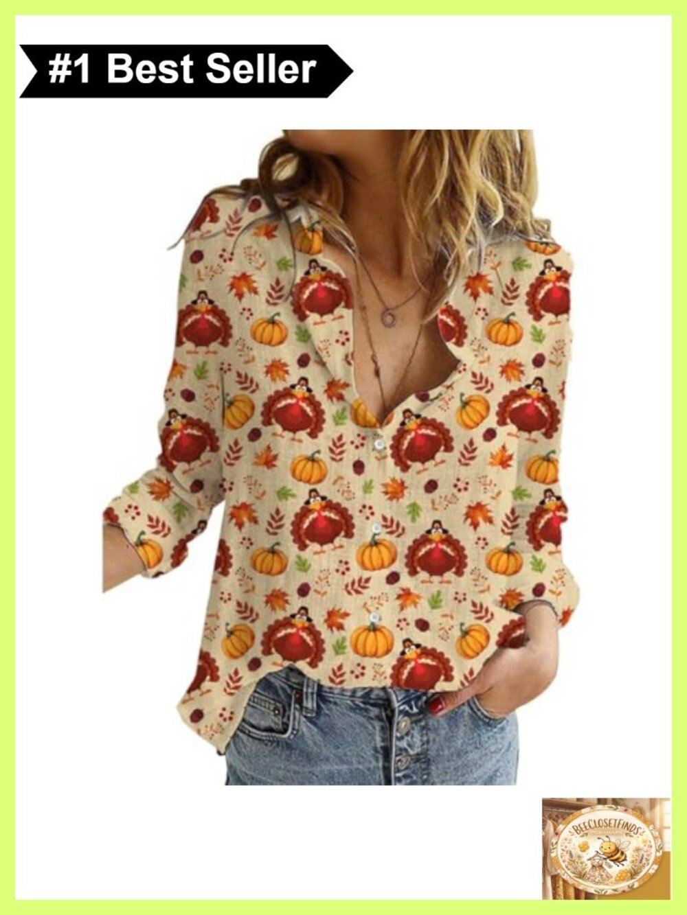 Women's V Neck Button Down Blouse Long Sleeve Polyester Holiday Top